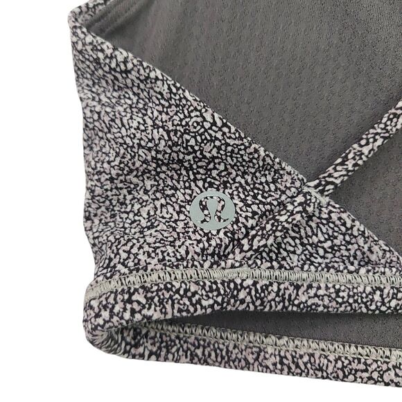 Lululemon Free To Be Serena Bra Womens 6 Gray Chakra Print Strappy Athletic Yoga - Picture 9 of 10
